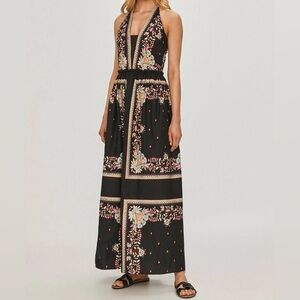 Twin-Set Maxi Dress in Patterned Cotton